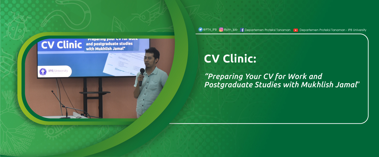 CV Clinic: “Preparing your CV for Work and Postgraduate Studies with Mukhlis Jamal”