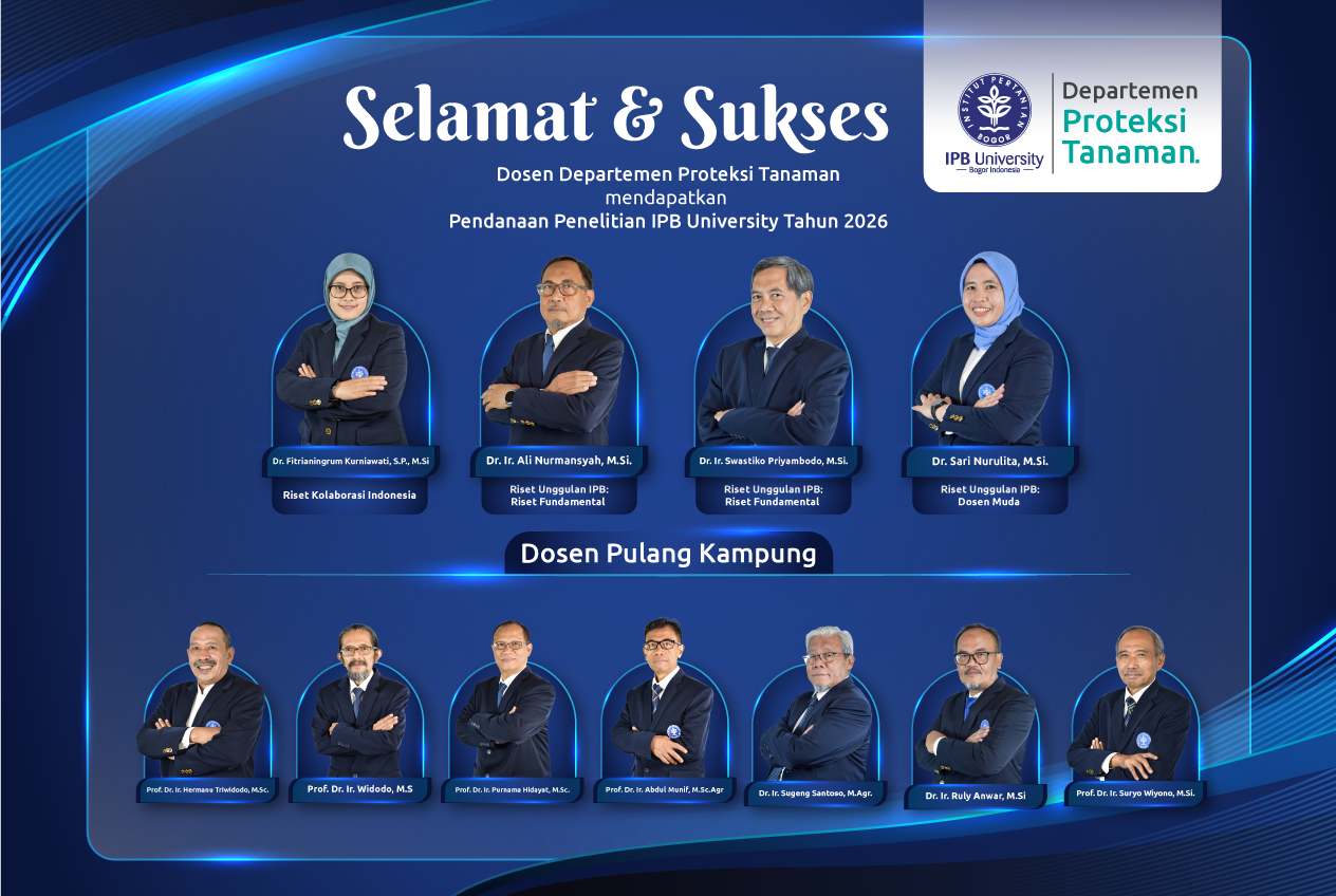 Dosen Departemen Proteksi Tanaman Raih Pendanaan Penelitian IPB University Tahun 2026