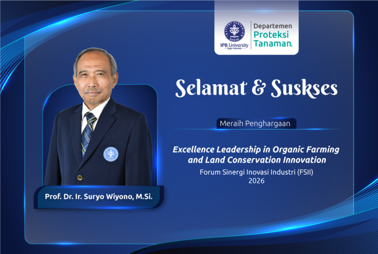 Prof. Dr. Ir. Suryo Wiyono, M.Si. Raih Penghargaan Excellence Leadership in Organic Farming and Land Conservation Innovation